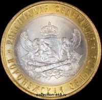 2011 СП монета 10 рублей Воронежская обл №96 (из оборота 1.1) - Коллекции - Екб