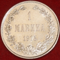          1 MARKKA 1915    ,  ()   AU-UNC  ( ) -  - 