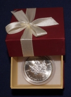 Лучший подарок для любого возраста Серебряная монета Кленовый лист, 31.1 грамм серебра!!!  (или выбери сам монету в разделе серебро) - Коллекции - Екб