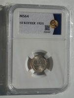 10   1925, , UNC MS64    ( 4) -  - 
