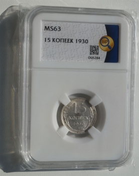 15   1930 ,  UNC    MS63 (  4 W) -  - 